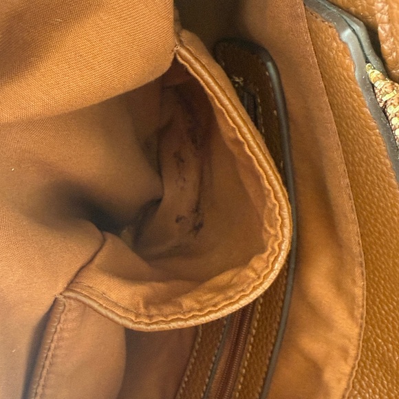 Fabriano Italia 100% Leather Made in Italy Chic Tan Crossbody Bag - Picture 6 of 6